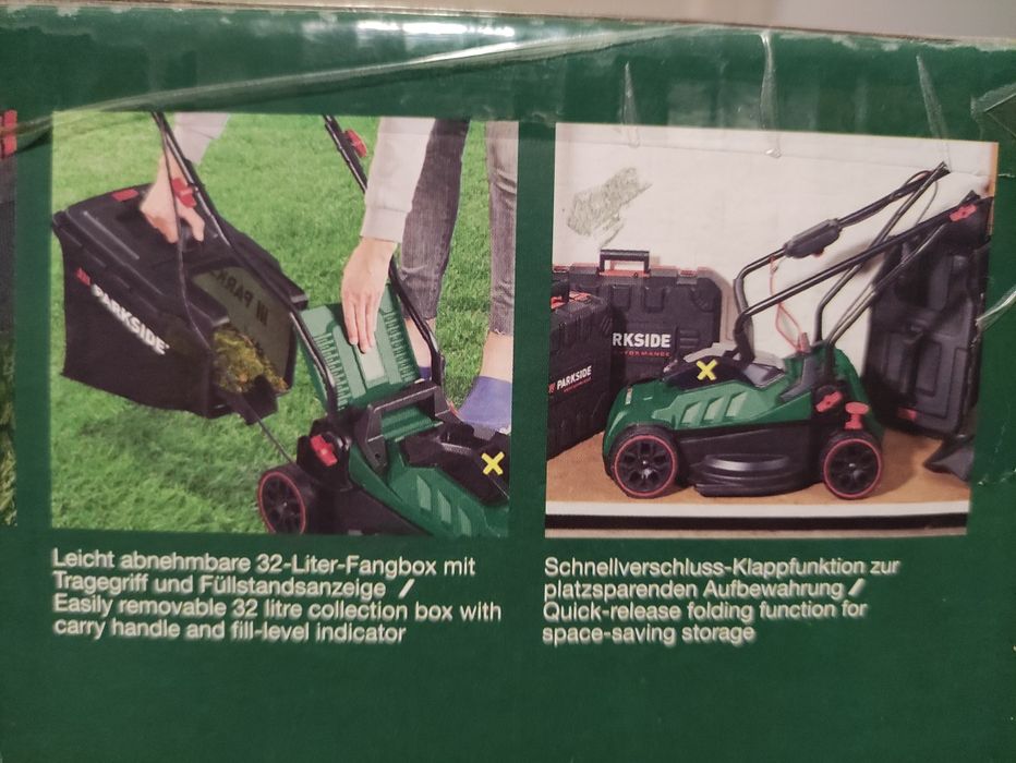 Masina de tuns iarba gazonul pe acumulator de 20 V Parkside