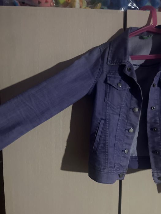 Лилаво дънково яке