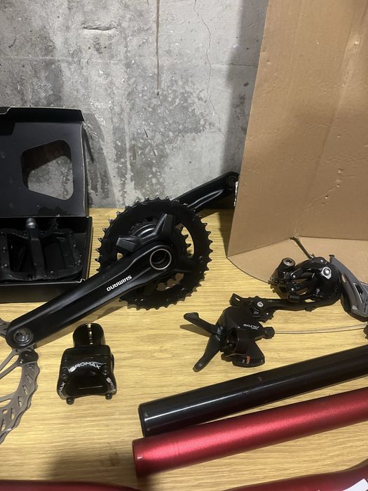 Части за колело вилка,курбели,гуми,дискове,педали,колчета,лапа,барове