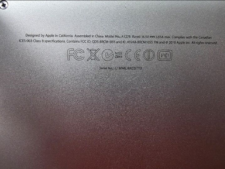 MacBook pro 2012