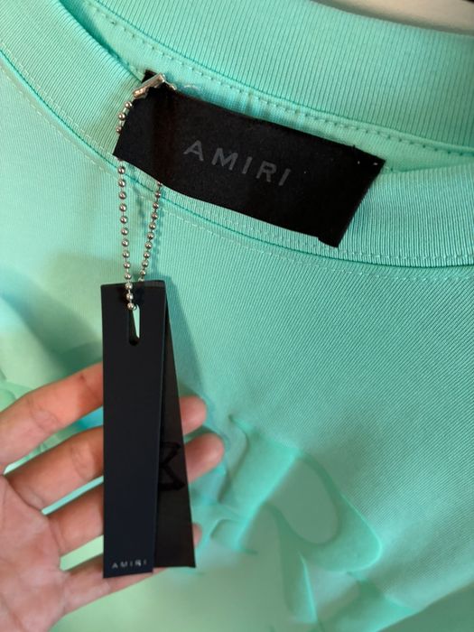 Tricou Amiri Oversized Mint Green – Mărimea M si L, Ediție Premium Nou