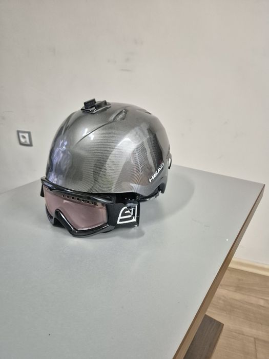 Ски каска + очила