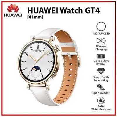 Smartwatch Huawei Watch GT 4 Classic 41mm Leather curea piele alb Garantie Nou Sigilat