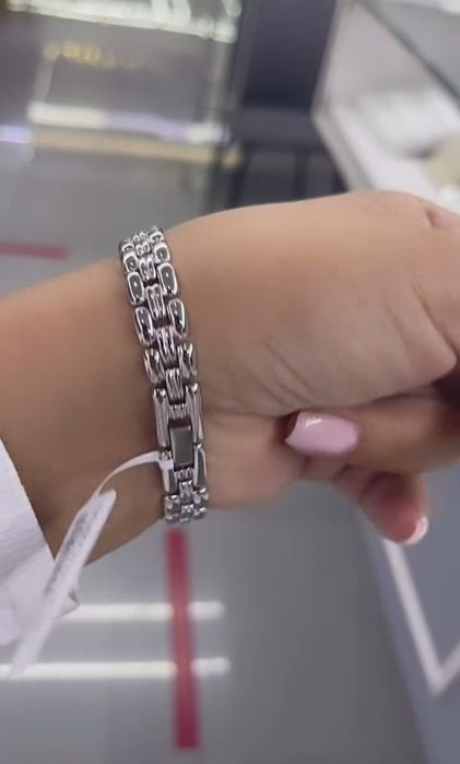 Новые женские часы из металла серебро 925 пробы, родированый серебро