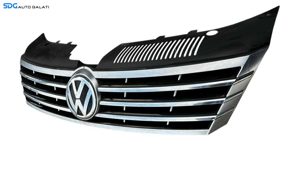 Grila Centrala cu Emblema Sigla de pe Bara Spoiler Fata Volkswagen CC 2012 - 2017 Cod 3C8853653A 3C8853651A [L5327]
