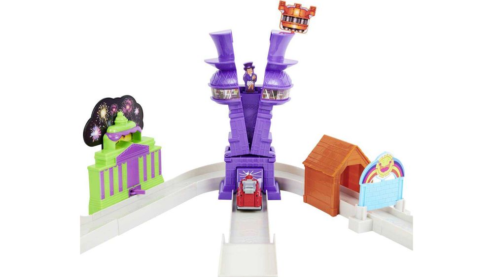 Paw Patrol Комплект с писта за игра  с 2 изстрелвачки метална количка