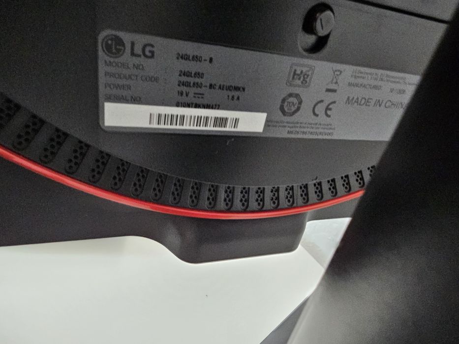 Monitor GAMING LG 24GL650-B gaming 144Mhz 24"