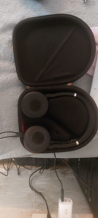 Căști wireless Jabra Evolve 75 ANC, ca noi, baterie 14h, husă