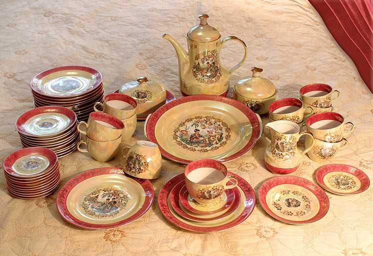 Чайный сервиз на 12 персон ГДР Kahla (Китаянка, Гейша)