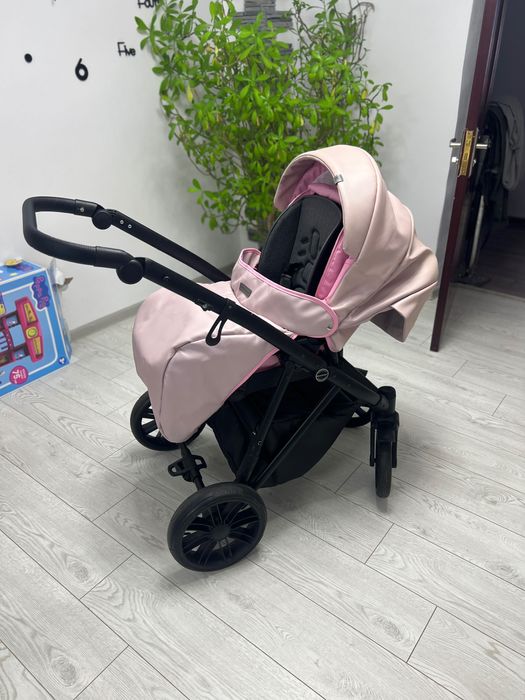 Vând cărucior copii krausman 3in1, roz pal