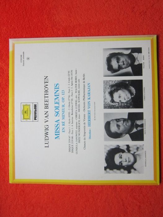 vinil 2xLP Beethoven ‎Missa Solemnis Karajan, made in France 1966