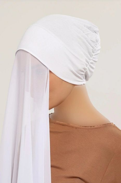 рукава топик хижаб шифон шарф с бони