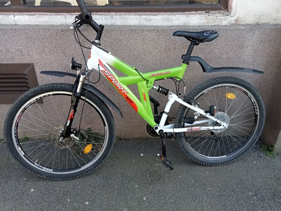 Bicicleta montain bike full suspensie frână pe disc