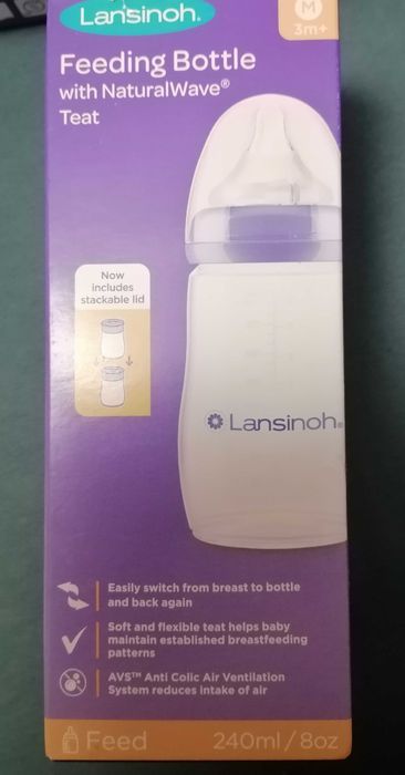Biberon cu tetina NaturalWave, 240 ml, Lansinoh