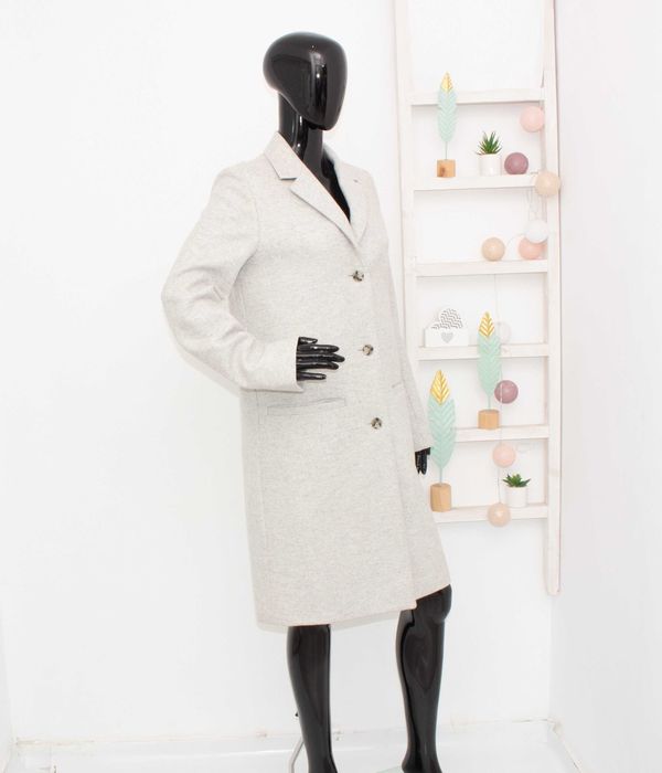 Cos оригинално дамско преходно палто вълна кашмир сиво 36 S