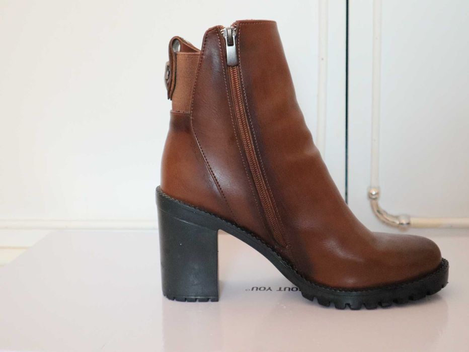 Кафяви боти, размер 38, изкуствена кожа