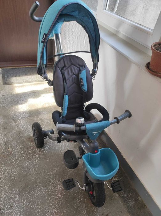 Tricicletă copil, spațioasă, reversibilă, pliabila