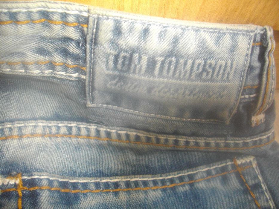 Мъжки Оригинални Къси Дънки Размер L-TOM TOMPSON Denim-За Мъж до 85 кг