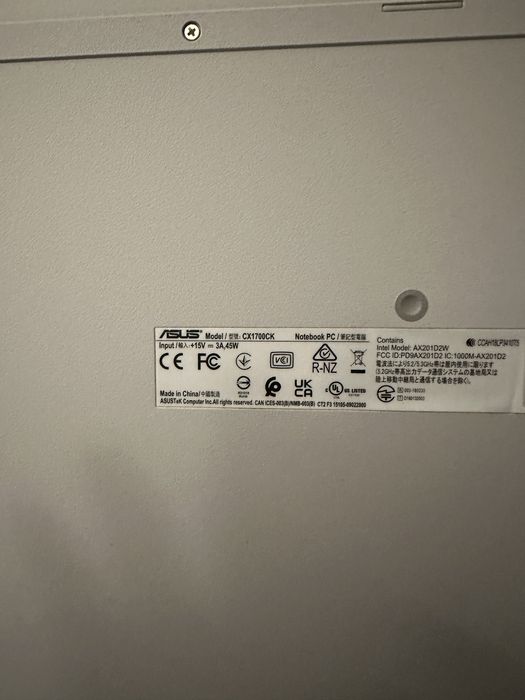 Laptop ASUS Chromebook CX1700CK