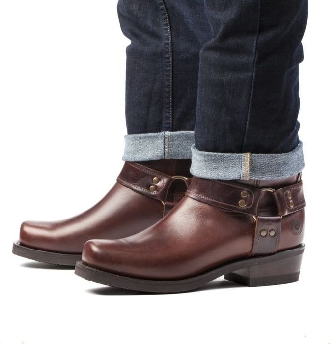 Încălțăminte Harley, maro și negru, bocate și cizme, piele naturală