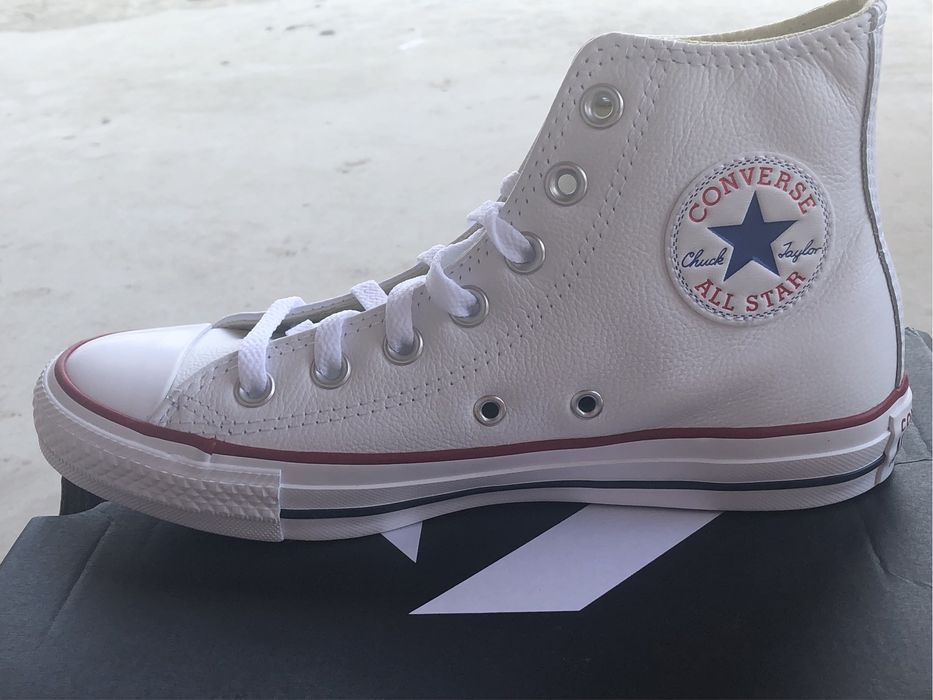 Converse бели кожени