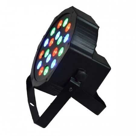 Proiector lumini Par Led 18x1W Slim,Dmx in-out, Microfon, Cooler,nou