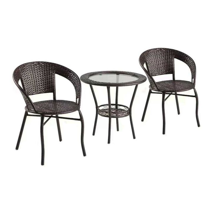 Ратанов комплект Маса и 2 стола, 3 цвята