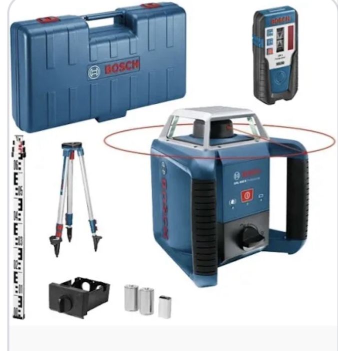 Nivela Laser rotativa BOSCH GRL 400 H, receptor, trepied, mira, valiza plastic