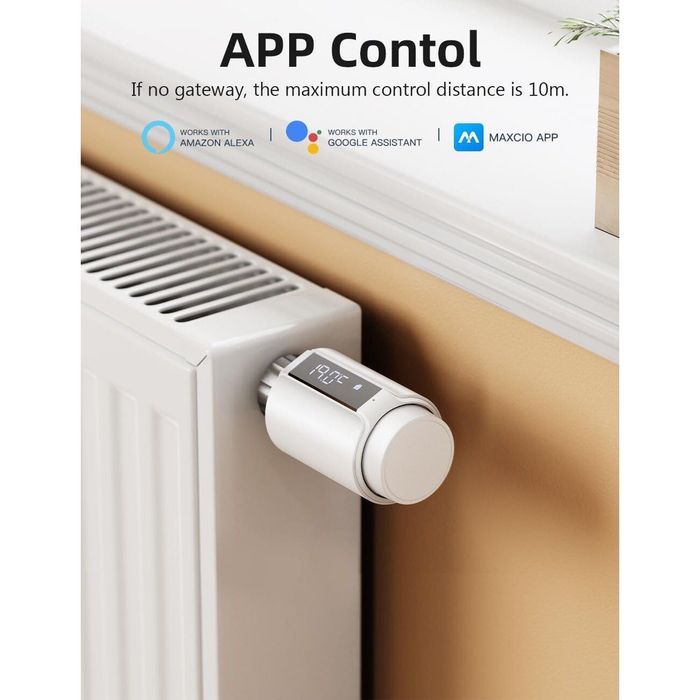 Смарт термостат за радиатор, Maxcio, Wi-Fi, Bluetooth