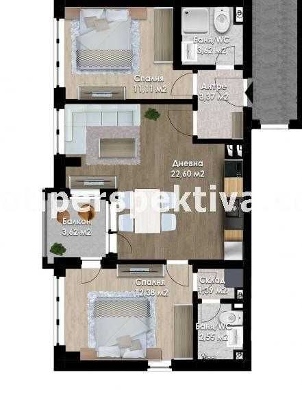 Продава се Тристаен апартамент в Пловдив, Кючук Париж - 99 кв.м за 1061 €/кв.м - Снимка #2