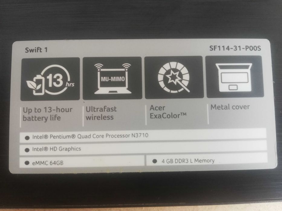 Acer Swift1 SF114-31-P00S