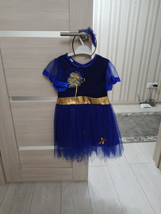 Платье детское белое и в горошек