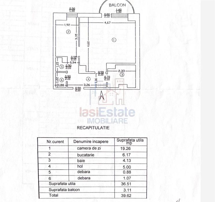 Apartament 1 camera zona Pacurari bulevard