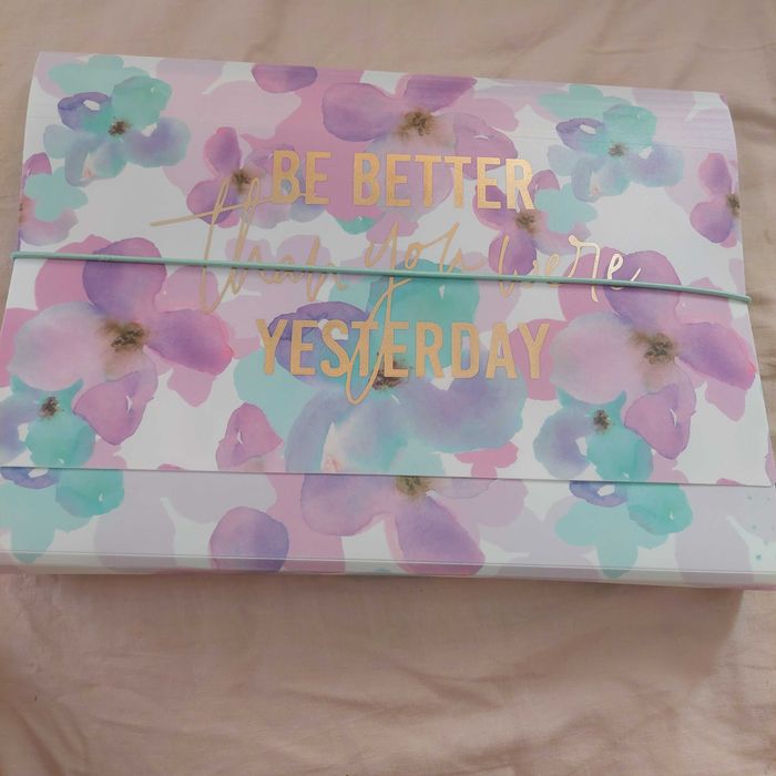 Servieta documente 8 compartimente cu elastic  multicolor 33/3/24,5