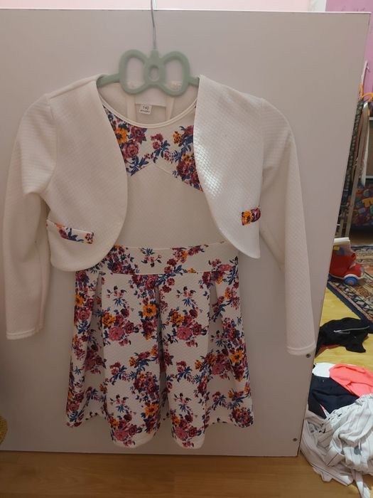 Rochie copii model floral cu bolero