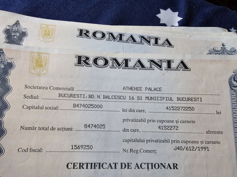 Certificat acționar. Marea privatizare.