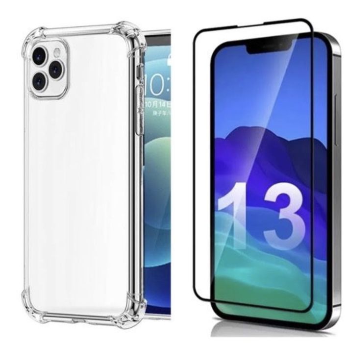 Husa Dust Anti Soc si Folie Sticla Iphone 13/14/15 MINI PRO MAX PLUS