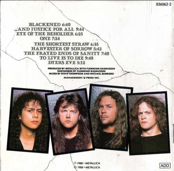 CD Metallica - ...And Justice For All 1988