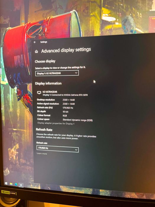 Monitor Gaming Nano IPS LG 27'' UltraGear™ 2K, 165Hz(180Hz, Overclock