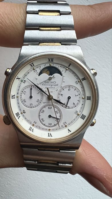 Seiko 7A48-7000 Chronograph Moonphase – ediția 1984, brățară Z1093