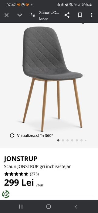 Masa Jegind 105 cm+4 scaune Jonstrup