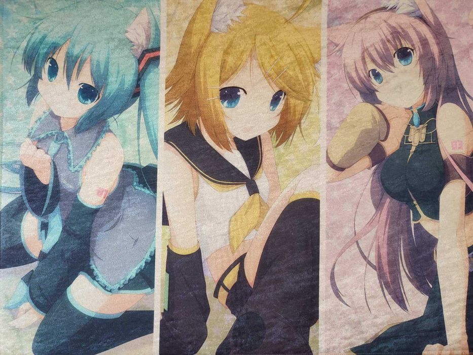 Килимче аниме Hatsune Miku меко детска стая баня плюшено anime ново Kagamine Rin Megurine Luka Neko