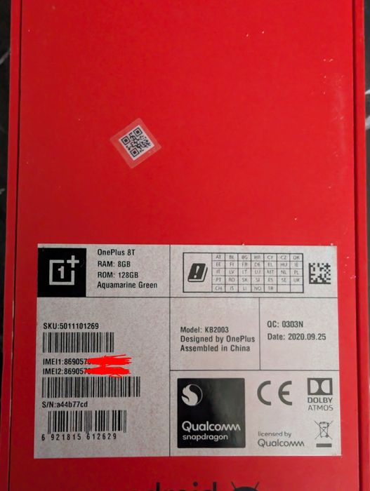 OnePlus 8T 5G  | 12GB RAM | 128GB | Aquamarine Green |