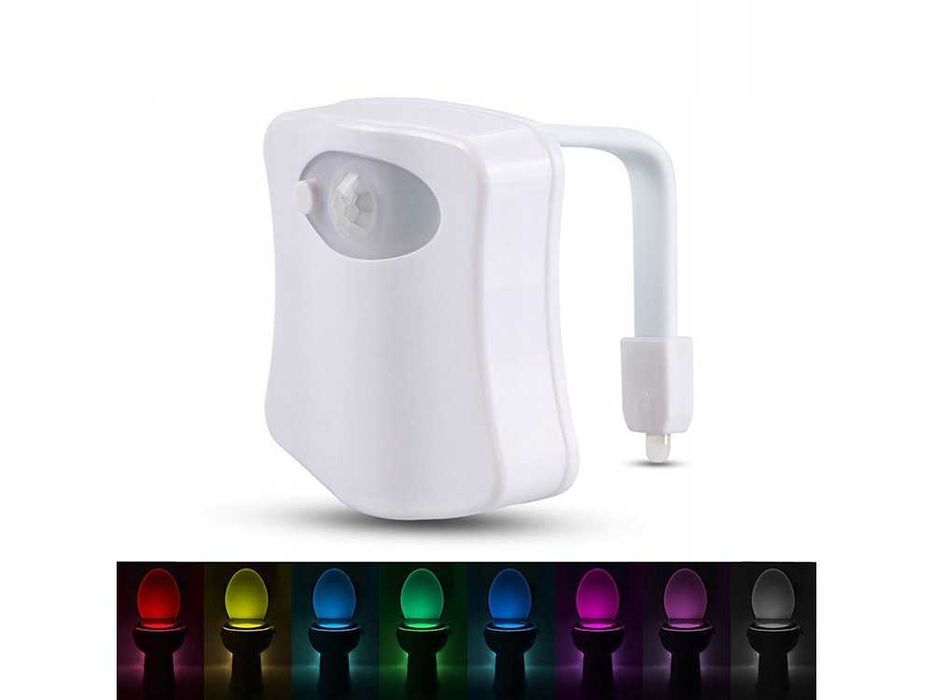 Lampa WC cu senzor de miscare si LED colorat iluminare pentru toaleta