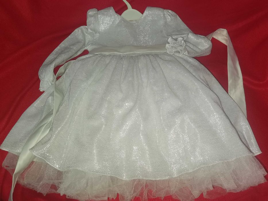 Rochita argintie Craciun sau serbare fetite