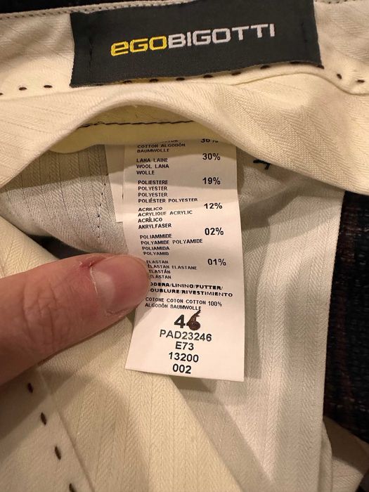 Costum bigotti slim - Carouri Maro Inchis (marime 46)