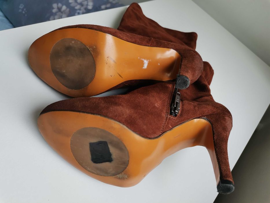 Botine piele intoarsa, made in Italy 36