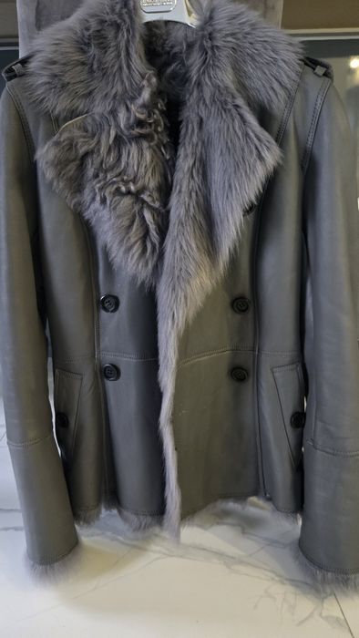 Кожено палто ново размер S