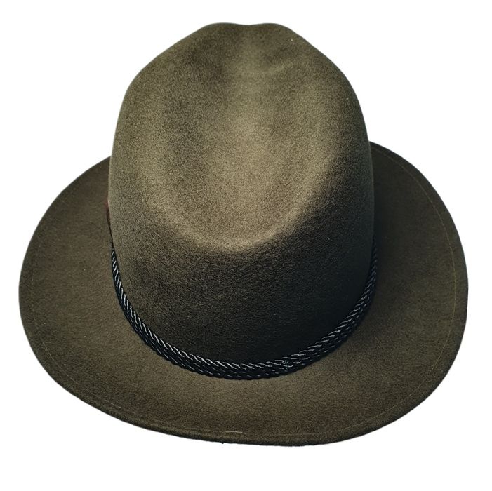 Palarie vanatoare Forest cu snur si pana de fazan din lana de fetru