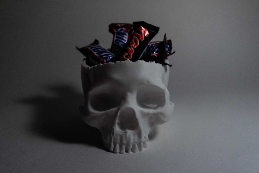 Bol de Halloween craniu cu bomboane